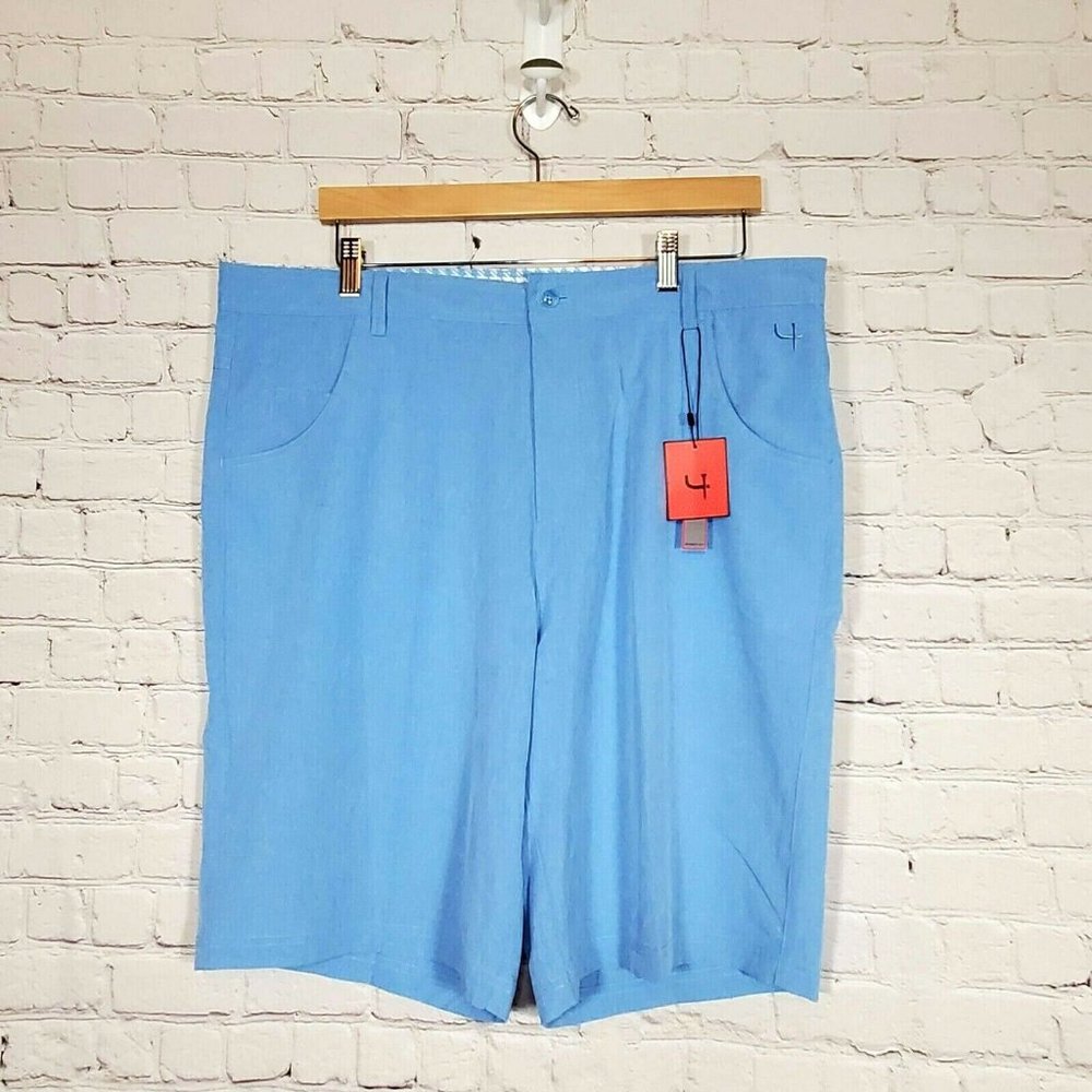 NEW Par 4 Mens Lido Golf Shorts Sz 38 Ocean Wave